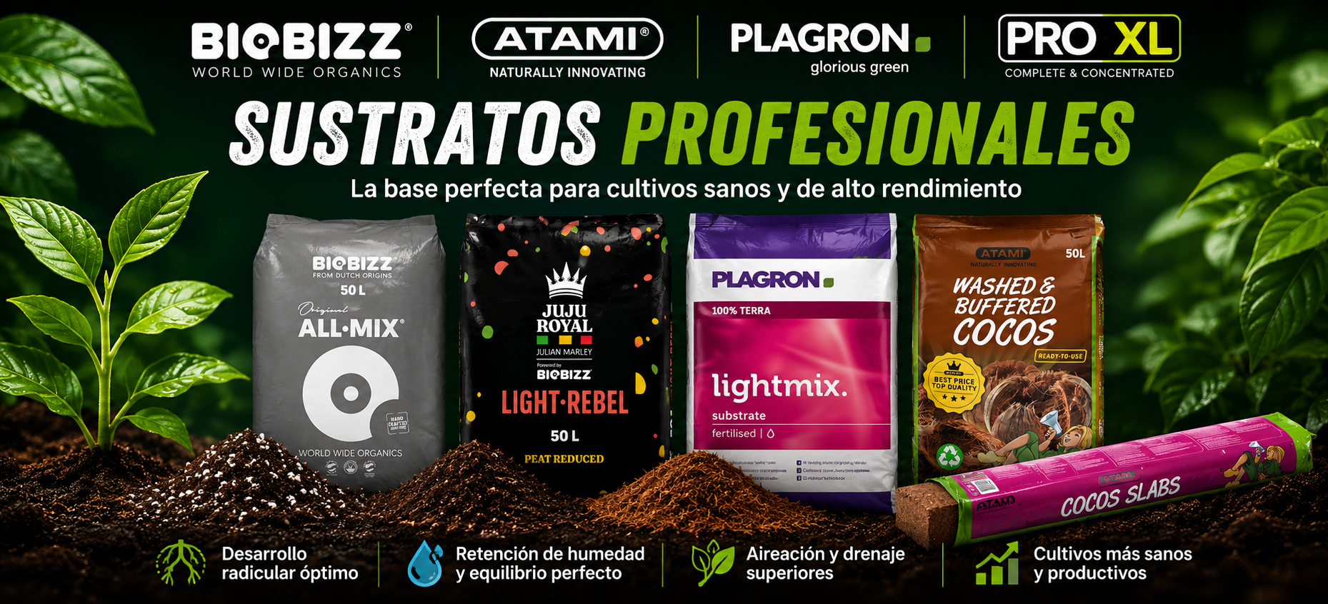 Sustratos profesionales Ciberflora