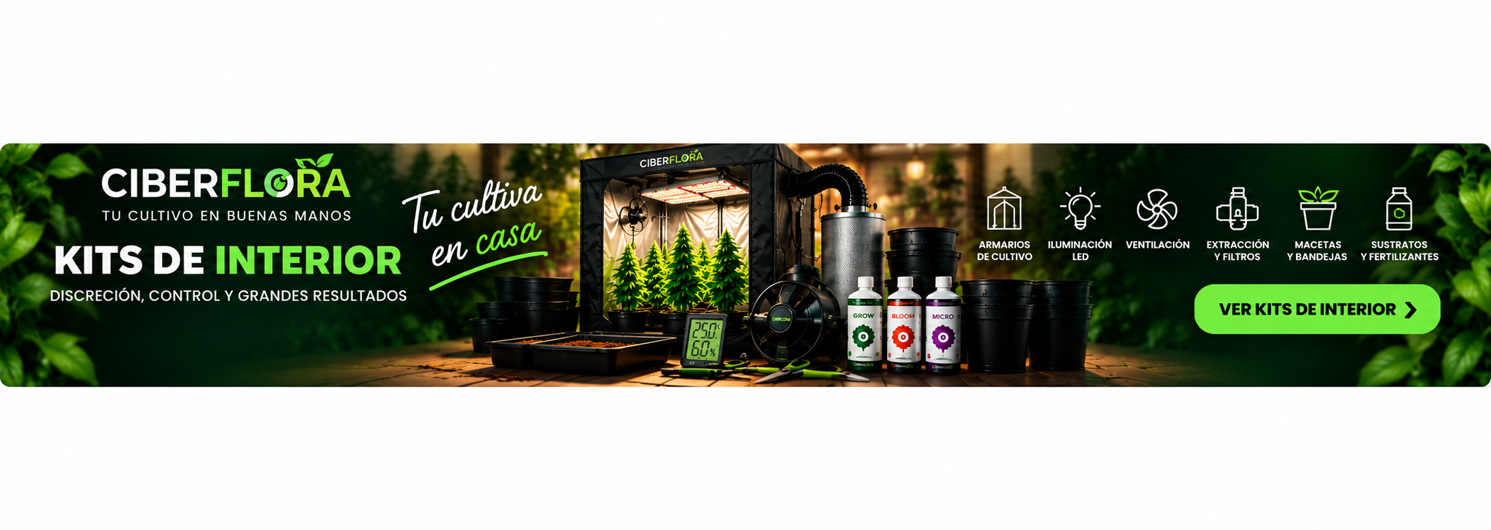 Kits de cultivo de interior Ciberflora