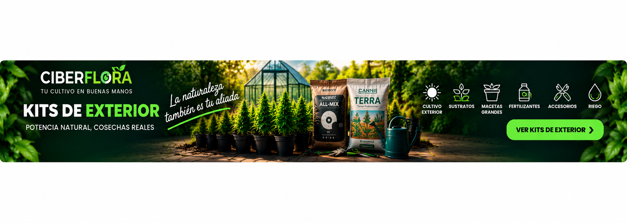 Kits de cultivo de exterior Ciberflora