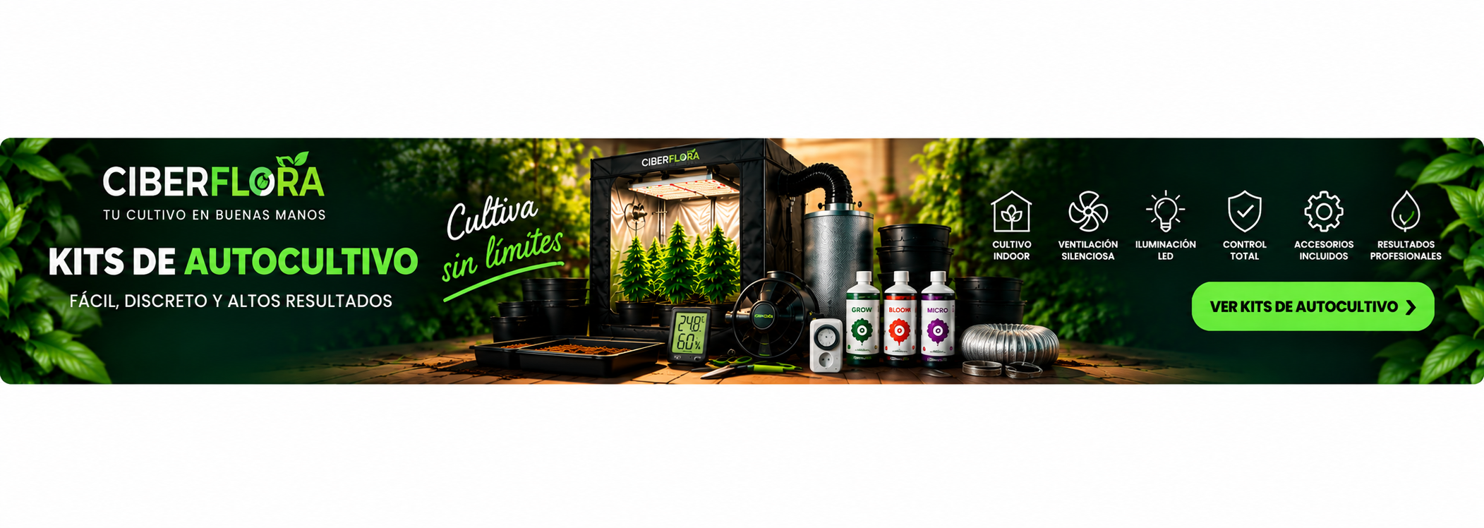 Kits completos de cultivo Ciberflora