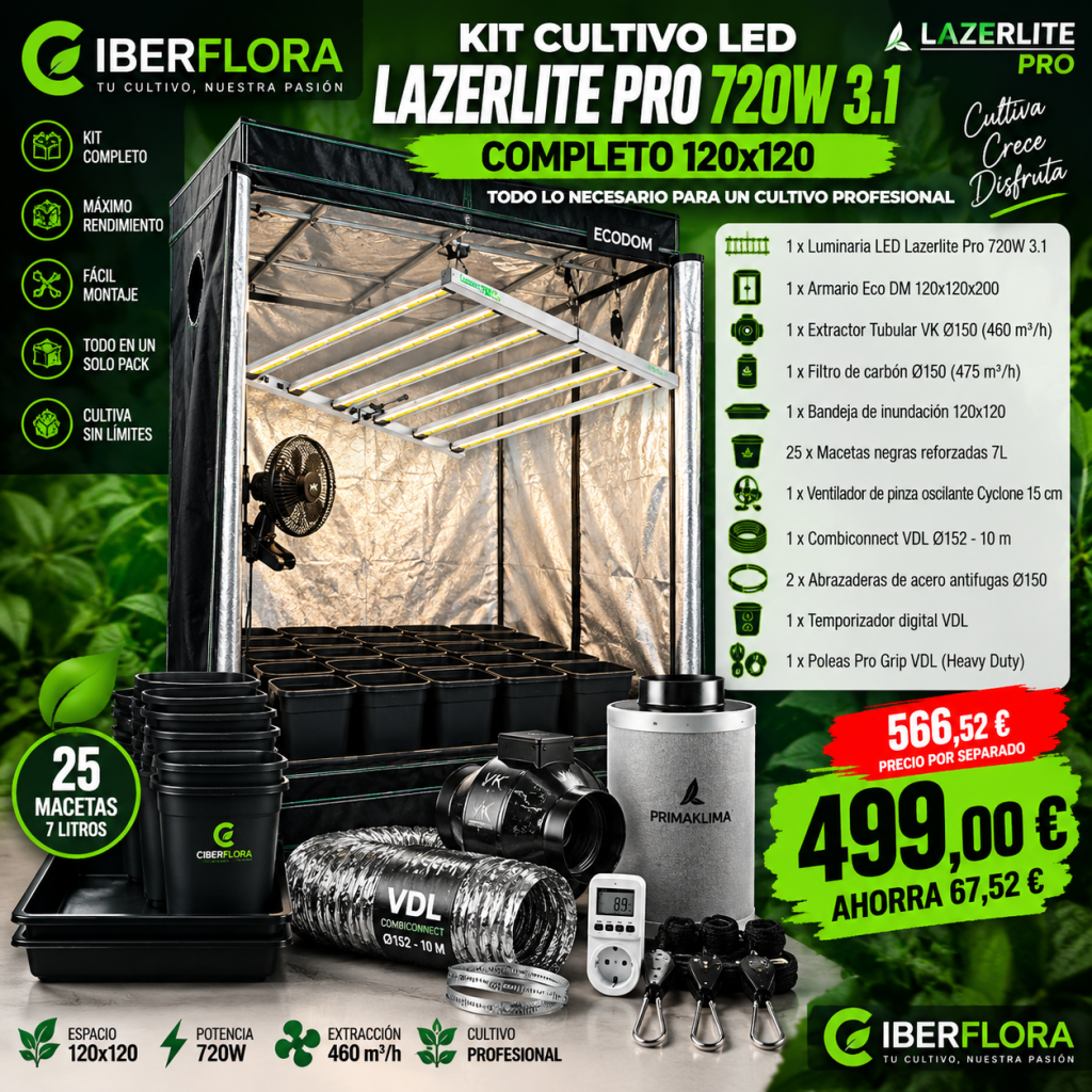 Kit LED Lazerlite Pro 720w Completo 120x120