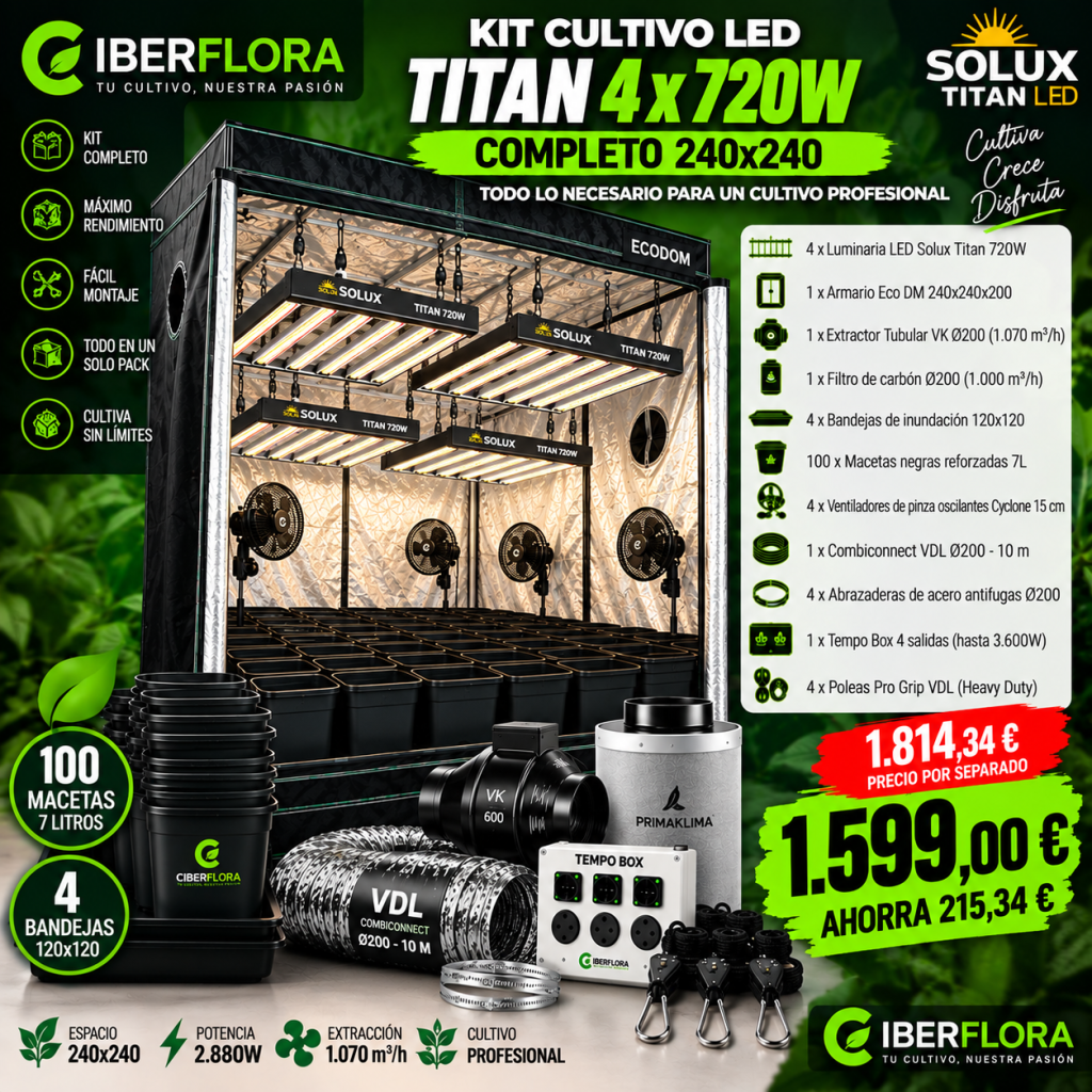 Kit LED Titan 720w Vanguard Completo 240X240