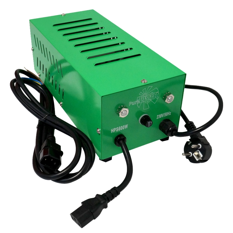 Balastro Pure Light 600 W Plug & Play V2  + Cable C-14 3X1.5 (1.5 M)