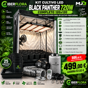 Kit LED Black Panther 720w MJ3 Completo 120x120