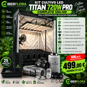 Kit LED Titan 720W Pro Completo 120x120