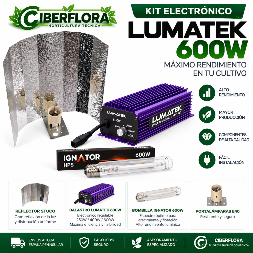 Kit Lumatek 600W  Stuco Asia Bombilla Ignator